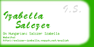 izabella salczer business card